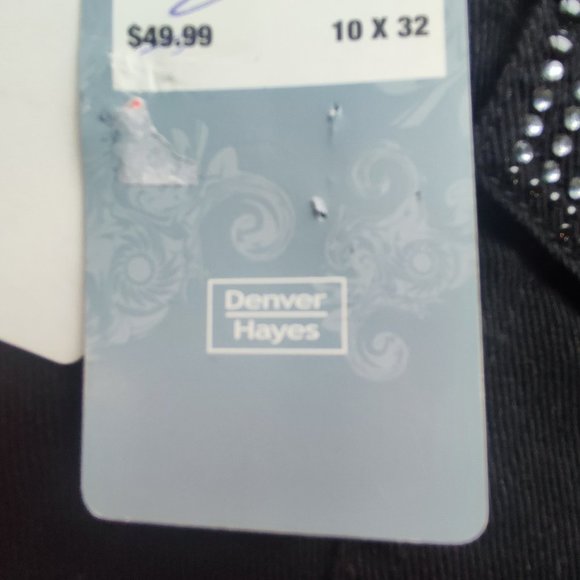 Denver Hayes classic fit jeans with rhinestones black women's size 10x32 NWT - Picture 9 of 10